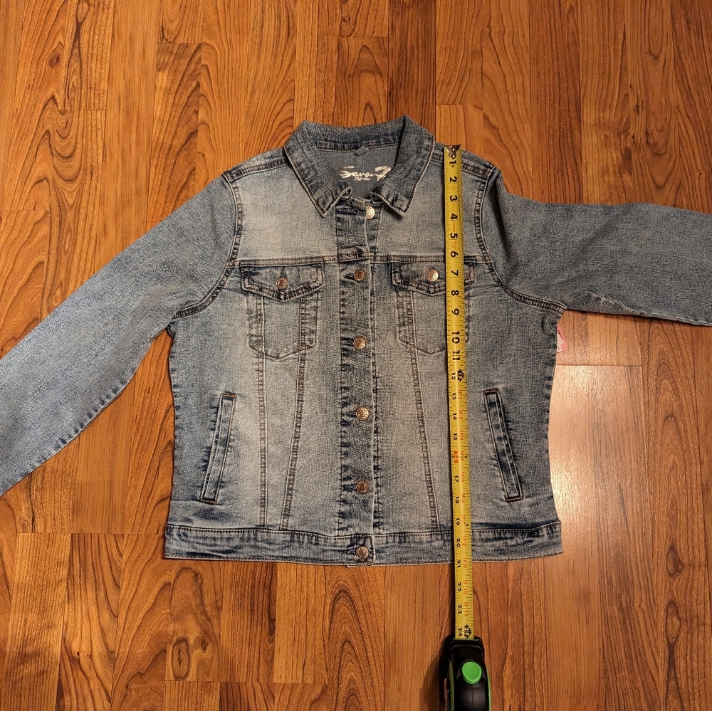 Seven7 Denim Jacket in Blue, Size Small - Picture 3 of 10